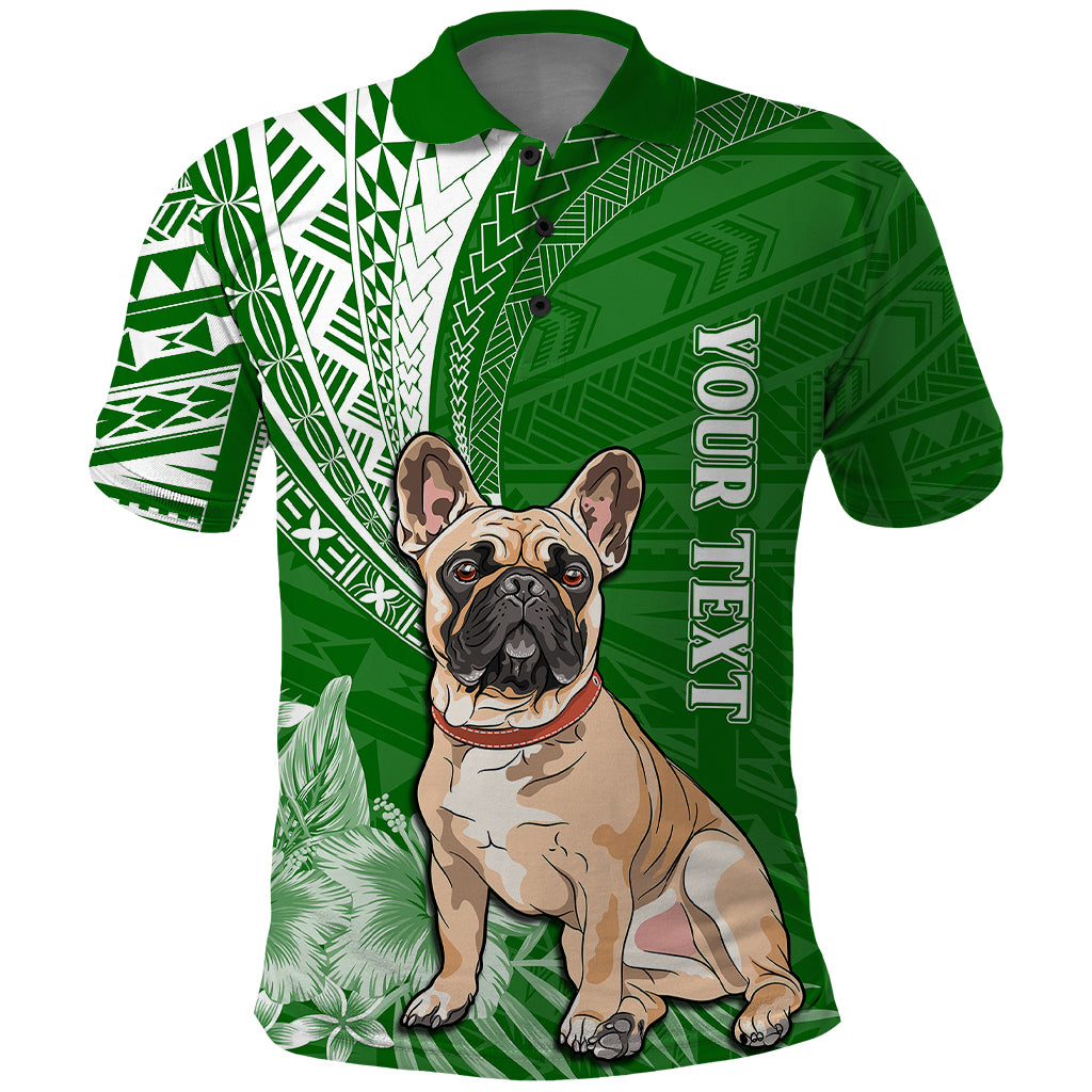 Custom Polynesian Pacific Bulldog Polo Shirt With Emerald Hawaii Tribal Tattoo Patterns LT7 Green - Polynesian Pride