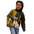 Personalised Polynesian Pacific Bulldog Kid Hoodie With Gold Hawaii Tribal Tattoo Patterns LT7 - Polynesian Pride