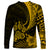 Personalised Polynesian Pacific Bulldog Long Sleeve Shirt With Gold Hawaii Tribal Tattoo Patterns LT7 - Polynesian Pride