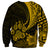 Personalised Polynesian Pacific Bulldog Sweatshirt With Gold Hawaii Tribal Tattoo Patterns LT7 - Polynesian Pride