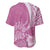 Personalised Polynesian Pacific Bulldog Baseball Jersey With Pink Hawaii Tribal Tattoo Patterns LT7 - Polynesian Pride