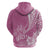 Custom Polynesian Pacific Bulldog Hoodie With Pink Hawaii Tribal Tattoo Patterns LT7 - Polynesian Pride