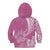 Personalised Polynesian Pacific Bulldog Kid Hoodie With Pink Hawaii Tribal Tattoo Patterns LT7 - Polynesian Pride