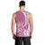 Personalised Polynesian Pacific Bulldog Men Tank Top With Pink Hawaii Tribal Tattoo Patterns LT7 - Polynesian Pride