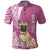 Custom Polynesian Pacific Bulldog Polo Shirt With Pink Hawaii Tribal Tattoo Patterns LT7 Pink - Polynesian Pride