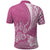 Custom Polynesian Pacific Bulldog Polo Shirt With Pink Hawaii Tribal Tattoo Patterns LT7 - Polynesian Pride