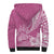 Personalised Polynesian Pacific Bulldog Sherpa Hoodie With Pink Hawaii Tribal Tattoo Patterns LT7 - Polynesian Pride