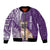 Personalised Polynesian Pacific Bulldog Bomber Jacket With Violet Hawaii Tribal Tattoo Patterns LT7 Unisex Purple - Polynesian Pride