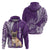 Custom Polynesian Pacific Bulldog Hoodie With Violet Hawaii Tribal Tattoo Patterns LT7 - Polynesian Pride