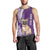 Personalised Polynesian Pacific Bulldog Men Tank Top With Violet Hawaii Tribal Tattoo Patterns LT7 - Polynesian Pride