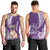 Personalised Polynesian Pacific Bulldog Men Tank Top With Violet Hawaii Tribal Tattoo Patterns LT7 - Polynesian Pride