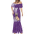 Personalised Polynesian Pacific Bulldog Mermaid Dress With Violet Hawaii Tribal Tattoo Patterns LT7 - Polynesian Pride