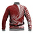 Personalised Polynesian Pacific Bulldog Baseball Jacket With Red Hawaii Tribal Tattoo Patterns LT7 - Polynesian Pride