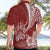 Personalised Polynesian Pacific Bulldog Hawaiian Shirt With Red Hawaii Tribal Tattoo Patterns LT7 - Polynesian Pride