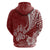 Custom Polynesian Pacific Bulldog Hoodie With Red Hawaii Tribal Tattoo Patterns LT7 - Polynesian Pride