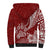 Personalised Polynesian Pacific Bulldog Sherpa Hoodie With Red Hawaii Tribal Tattoo Patterns LT7 - Polynesian Pride