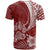 Custom Polynesian Pacific Bulldog T Shirt With Red Hawaii Tribal Tattoo Patterns LT7 - Polynesian Pride