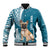 Personalised Polynesian Pacific Bulldog Baseball Jacket With Teal Hawaii Tribal Tattoo Patterns LT7 Unisex Teal - Polynesian Pride