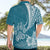 Personalised Polynesian Pacific Bulldog Hawaiian Shirt With Teal Hawaii Tribal Tattoo Patterns LT7 - Polynesian Pride