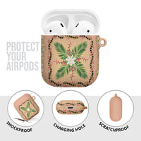 Hawaii Quilt Inspired Collection Aloha Flowers AirPods Case Maile - Kukui Nut Lei