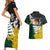 Personalised New Zealand Vs South Africa Rugby Couples Matching Short Sleeve Bodycon Dress and Hawaiian Shirt Rivals - Tribal Style LT7 - Polynesian Pride