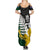 Personalised New Zealand Vs South Africa Rugby Summer Maxi Dress Rivals - Tribal Style LT7 - Polynesian Pride