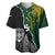 Personalised New Zealand Vs South Africa Rugby Baseball Jersey Rivals Dynamics LT7 Black Green - Polynesian Pride