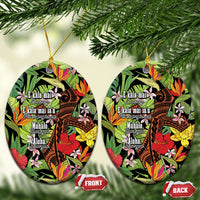 Mahalo Hawaii Ho'oponopono Pule Ceramic Ornament Polynesian Pattern Cross