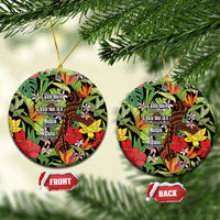 Mahalo Hawaii Ho'oponopono Pule Ceramic Ornament Polynesian Pattern Cross
