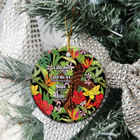 Mahalo Hawaii Ho'oponopono Pule Ceramic Ornament Polynesian Pattern Cross