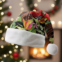Mahalo Hawaii Ho'oponopono Pule Christmas Santa Hat Polynesian Pattern Cross