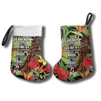 Mahalo Hawaii Ho'oponopono Pule Christmas Stocking Polynesian Pattern Cross