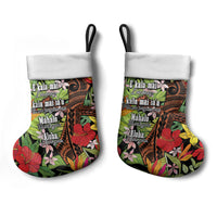 Mahalo Hawaii Ho'oponopono Pule Christmas Stocking Polynesian Pattern Cross