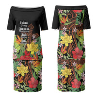 Mahalo Hawaii Ho'oponopono Pule Couples Matching Puletasi and Hawaiian Shirt Polynesian Pattern Cross LT7 - Polynesian Pride