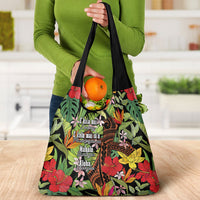 Mahalo Hawaii Ho'oponopono Pule Grocery Bag Polynesian Pattern Cross LT7 - Polynesian Pride