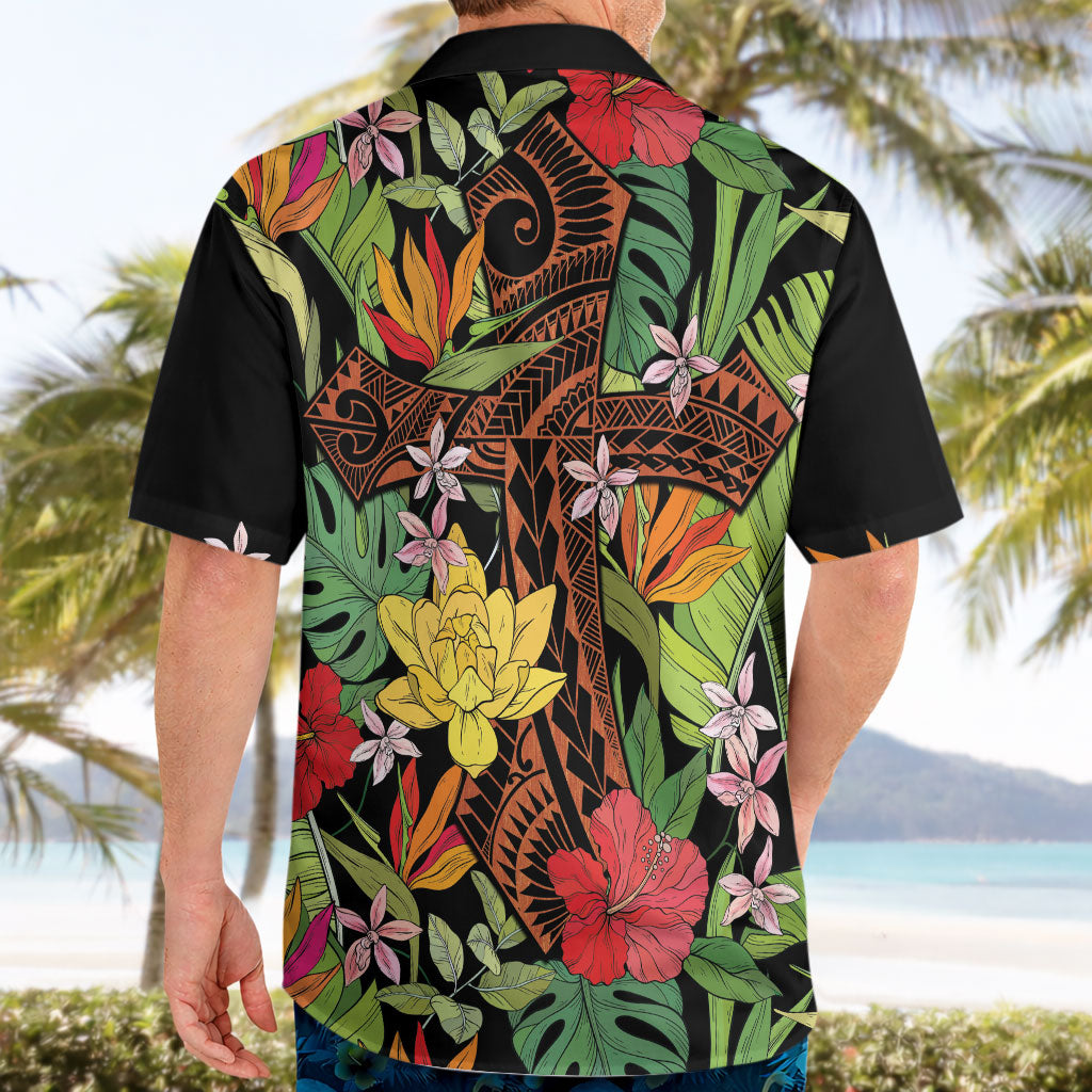 Mahalo Hawaii Ho'oponopono Pule Hawaiian Shirt Polynesian Pattern Cross LT7 - Polynesian Pride