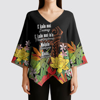 Mahalo Hawaii Ho'oponopono Pule Kimono Sleeve Blouse Polynesian Pattern Cross LT7 - Polynesian Pride