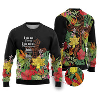 Mahalo Hawaii Ho'oponopono Pule Ugly Christmas Sweater Polynesian Pattern Cross