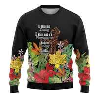 Mahalo Hawaii Ho'oponopono Pule Ugly Christmas Sweater Polynesian Pattern Cross