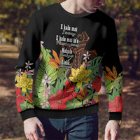 Mahalo Hawaii Ho'oponopono Pule Ugly Christmas Sweater Polynesian Pattern Cross