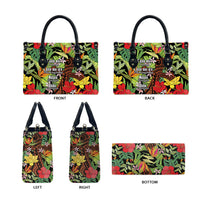Mahalo Hawaii Ho'oponopono Pule Leather Bag Polynesian Pattern Cross LT7 - Polynesian Pride