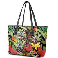 Mahalo Hawaii Ho'oponopono Pule Leather Tote Bag Polynesian Pattern Cross LT7 - Polynesian Pride