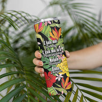 Mahalo Hawaii Ho'oponopono Pule Skinny Tumbler Polynesian Pattern Cross LT7 - Polynesian Pride