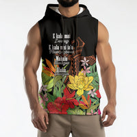 Mahalo Hawaii Ho'oponopono Pule Sleeveless Hoodie Polynesian Pattern Cross LT7 - Polynesian Pride