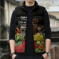 Mahalo Hawaii Ho'oponopono Pule Sleeveless Puffer Jacket Polynesian Pattern Cross LT7 - Polynesian Pride