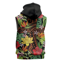 Mahalo Hawaii Ho'oponopono Pule Sleeveless Zip Hoodie Polynesian Pattern Cross LT7 - Polynesian Pride