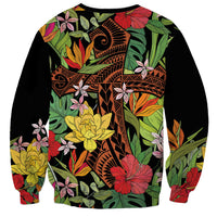 Mahalo Hawaii Ho'oponopono Pule Sweatshirt Polynesian Pattern Cross LT7 - Polynesian Pride