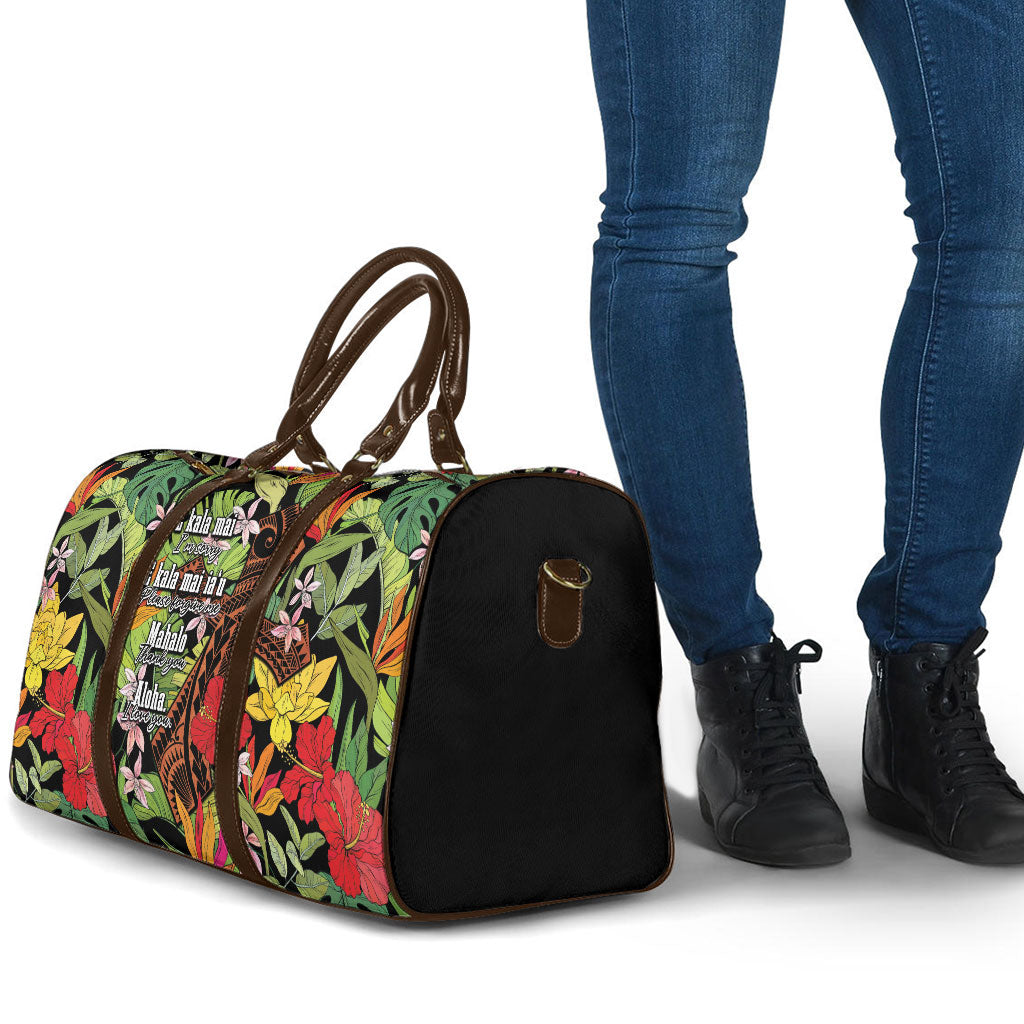 Mahalo Hawaii Ho'oponopono Pule Travel Bag Polynesian Pattern Cross LT7 - Polynesian Pride