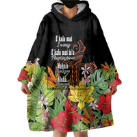 Mahalo Hawaii Ho'oponopono Pule Wearable Blanket Hoodie Polynesian Pattern Cross LT7 - Polynesian Pride
