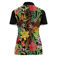 Mahalo Hawaii Ho'oponopono Pule Women Polo Shirt Polynesian Pattern Cross LT7 - Polynesian Pride